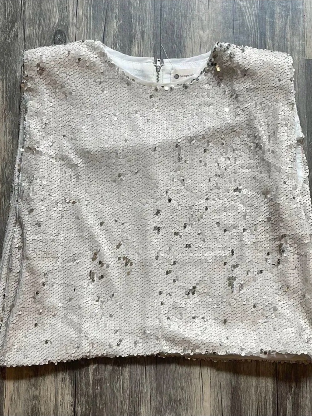 The Impeccable Pig Silver Sequin Tank Top